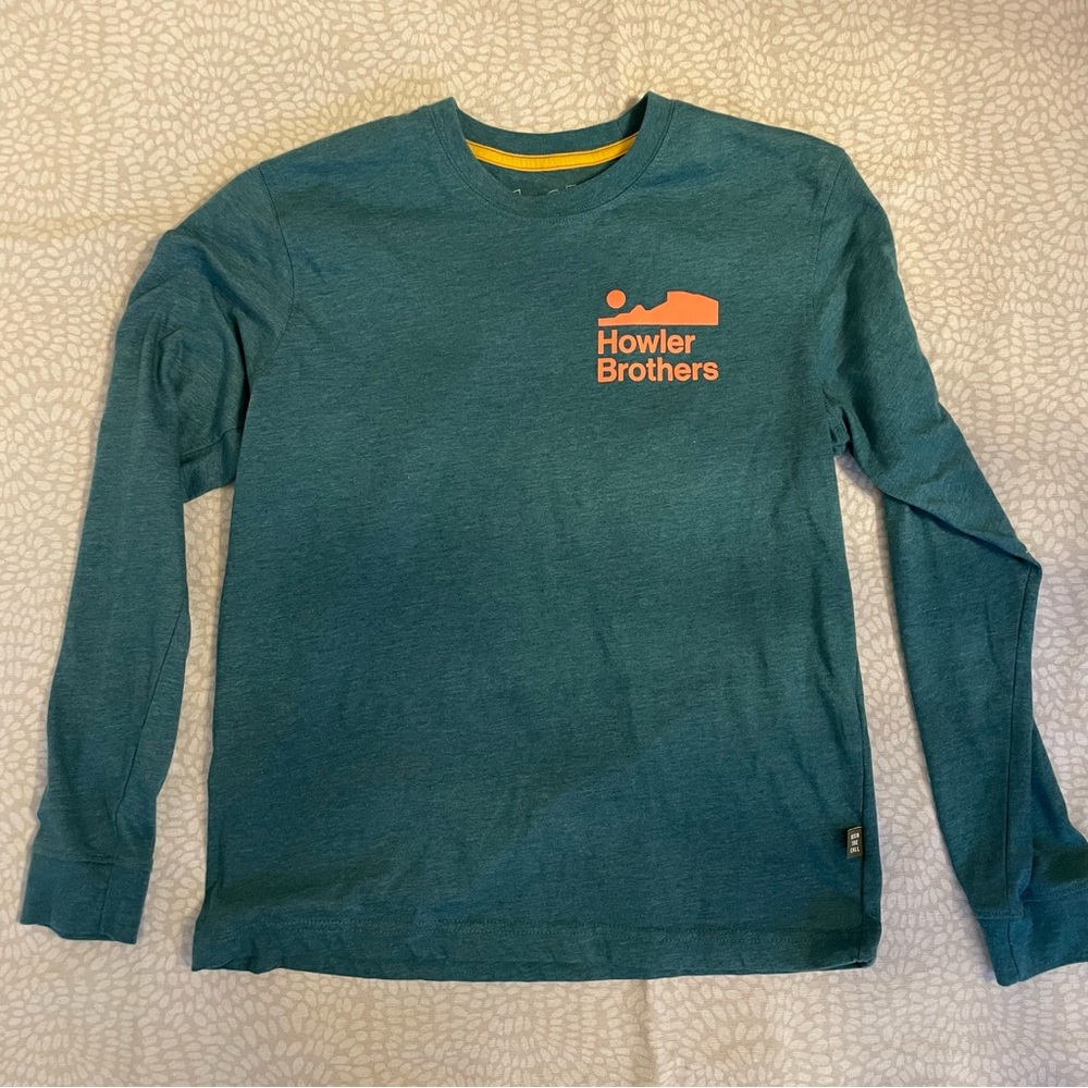 Howler Brothers Arroyo Long Sleeve T-Shirt - Petrol Heather size Small - Picture 5 of 9